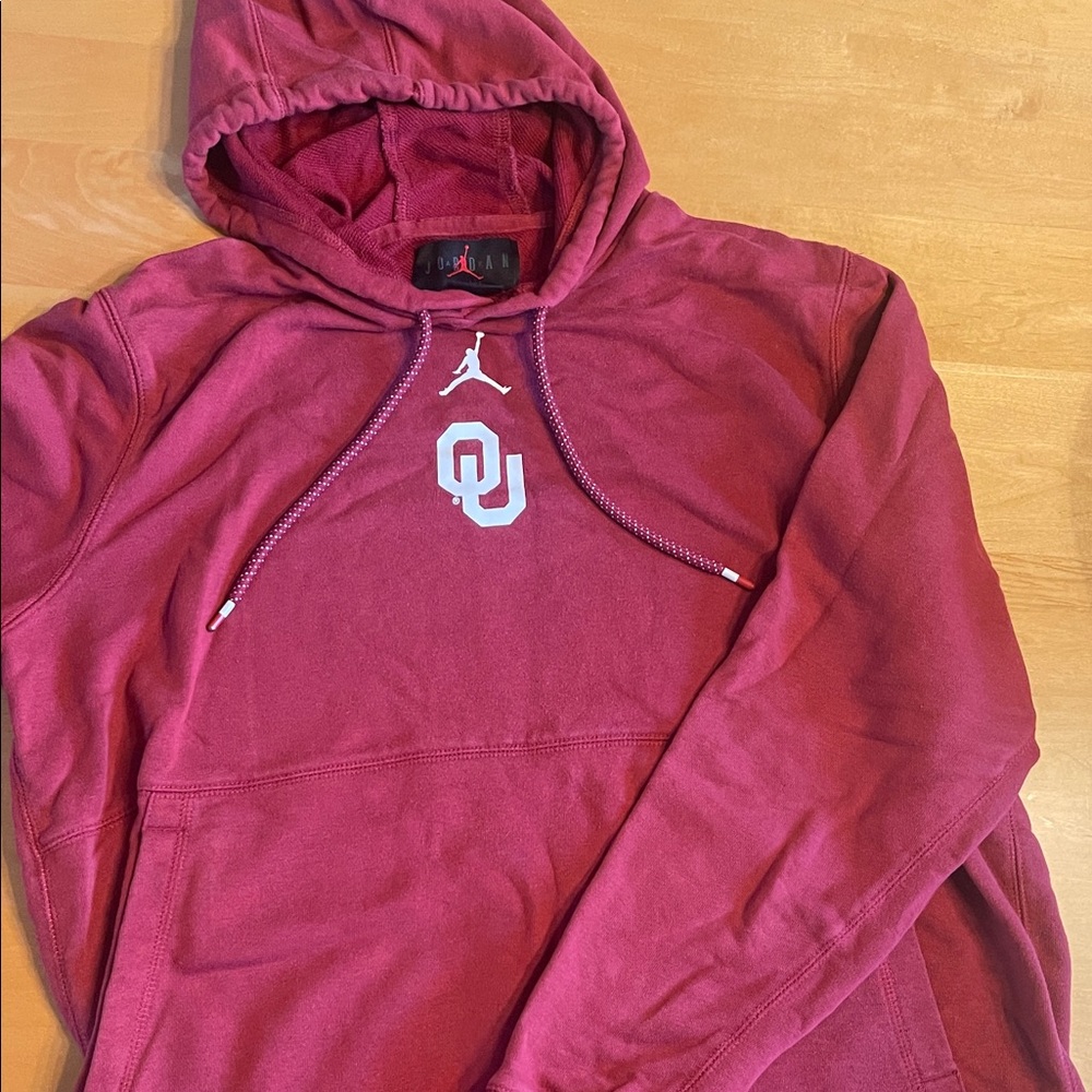 Jordan Burgundy Hoodie with Emblem